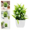 Flores decorativas em vaso artificial planta desktop falso bonsai ornamento