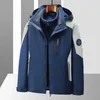 Winter New Sports Outdoor Herren- und Damen-Sprint-Shirt Drei-in-einem wind- und wasserdichten Paar-Cardigan-Jackenmantel mit Kapuze