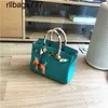 Bk Borsa a mano in vera pelle Famiglia Lago Acqua Verde Litchi Grana Borsa da donna vera Borsa da donna morbida di grande capacità Moda monospalla Diagonale Logo originale