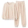 Winterpakken voor herenpaar Flanel Pyjama Set mannelijke pamas dikke koraal fleece lg mouw pijamas dames casual slaapkleding m-3xl y7jk#