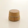 Garrafas de armazenamento 1 PCS portátil Mini Creme garrafa reutilizável Bamboo Recipiente cosmético à prova d'água Caixa vazia