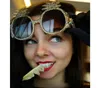 Okulary przeciwsłoneczne ananasowe rama błyszczące kolorowe norki dla kobiet okulary marki designerskie modne odcienie impreza FML5354895
