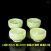 Cups Saucers Jade Tea Cup Wine Drinking Teacup Water Stone Coffee Mug Chinese Set Cool Tazas