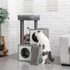 Scratchers Pet Cat Tree Tower Condos House Scracler Kedi tırmanma Ağaç Oyuncak Aktivitesi İçin Kazanma Mobilyaları Koruyan Mobilya Evcil Kedi Evi