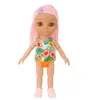 Mini 16cm Doll and Clothes 3D simulation eye Multi joint movable hinge doll Multicolor Hair Girls DIY Toys Birthday Gifts 240313