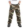 Autunno Inverno Casual Cott Pantaloni da uomo Allentati Pantaloni tattici dell'esercito Nero Camo Pantaloni da uomo Camoue Cargo Pants Pantales hombre U8LN #