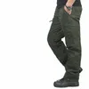 winter Thick Fleece Cargo Pants Men's Cott Military Tactical Baggy Casual Pants Double Layer Plus Veet Warm Thermal Trousers 04cL#