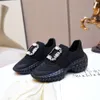 RV Diamond Square Buckle Dad Female Autumn Ren Jia Lun Tang Yan Same Thick Sole Casual Elevated Mesh Sports Shoes
