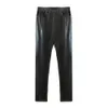 Calças masculinas PU Couro Olhar Molhado Calças Skinny Bolsa Preto Sexy Boate Calças Clubwear Apertado Masculino Roupas de Verão 2023 Novo c6sj #