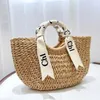 Verão Woody Raffias Straw Beach Basket Designer Bolsas Mulheres Moda Top Quality Shop Fim de Semana Mens Ombro Tote Bolsas Cruz Corpo Duffle Luxurys Bolsa Embreagem Sacos