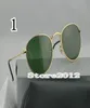 yuvarlak metal erkek kadın güneş gözlükleri gözlük güneş gözlükleri tasarımcı marka altın yeşil 50mm cam lensler ile 7064646 ile mükemmel kalite
