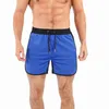 Shorts masculinos mens casual esportes malha confortável respirável velocidade de fitness com quadro de ginásio toe deslizamento roupa de linho para homem