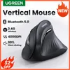 Ugreen Vertical Mouse Wireless Bluetooth50 24G Ergonomic 4000DPI 6 Mute Bottons for Tablet Laptops Computer PCマウス240314