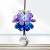 Suncatchers Peony Flower Crystal Car Hanging Decor Crystals Prism Sun Catcher Auto Interiör bakspegel Spegel Suspension Trimtillbehör