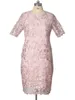 4xl 5xl grande taille robes d'été pour les invités de mariage femmes à manches courtes dentelle florale élégante moulante robes de soirée formelles 240318