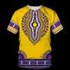 Homens camisetas Homens Camiseta Africano Dashiki Tradicional Tops Vintage Estilo Étnico Roupas Casuais Roupas O-pescoço Oversize Curto Slve Strtwear T240325