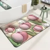 Mats 3D Inflatable Diatom Mud Absorbent Bath Mats, Quick Drying, Nonslip Mat, Bathroom Carpet, Can Be Customized