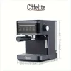 Cafelite 1pc 20 bar zwarte touchscreenbediening, professioneel met melkschuimstoompijpje, halfautomatische compacte cappuccinomachine en espressokoffiemachine, 60.87oz