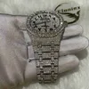 Часы Iced Out VVS Moissanite в стиле хип-хоп Механические наручные часы Bust Down