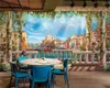 Fonds d'écran Papel De Pared Papier peint personnalisé 3D Po Mural Rétro Paysage européen Fond Mur Salon Chambre Restaurant