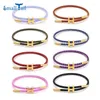 Braccialetti con ciondoli Bracciale regolabile multicolore di lusso Moda senza sbiadimento Filo di acciaio inossidabile Corda impermeabile per gioielli da uomo e donna