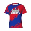 Nom personnalisé numéro Cambodge drapeau couleur hommes serré sport T-shirt femmes t-shirts pour les Fans de Football o710 #