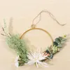 Dekorative Blumen SV-Floral Hoop Kranz Künstliche Rose Eisen Hängend Für Hochzeit Terrasse Garten Wand Fenster Dekor