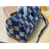 Luxe tassen heren duffel blauw graffiti plaid vakantie handtassen keepall 40 45 50 bakken schouder bagage luchthaven reisbrief dames fitness