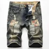 2023 Męskie rozryte krótkie dżinsy odzieżowe Bermuda Cott Shorts Oddychane dżinsowe szorty męskie nowe fi rozmiar 28-40 q1na#
