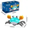 Jouet de course de crabe dansant pour bébés, jouets interactifs rampants, cadeau d'anniversaire pour bébé, livraison directe VIP avec boîte