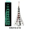 TEASER 20pcs Glow Rubber Octopus Skirts Squid Assist BKK Hooks Inchiku Fish Tai Kabura Peche Artificial Bait Accessories 240313