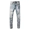 Purple Brand Jeans Light Tie Dyed Flocon de neige Lavage haut de gamme 9053