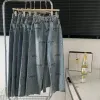 lüks kadın giyim kot pantolon alt delik jean kadın kadın pantolon delik boyutu çan pantolon pantolon bel moda mavi pantolon pantolonlar tasarım csg2403266-8