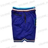 Men's Shorts Basketball Shorts UTAH Four Pocket Zipper Sewing Embroidery High-Quality Outdoor Sport Shorts Beach Pants Purple New Elastic T240325