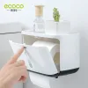 ECOCO Badezimmer-Organizer, Aufbewahrungsbox, Toilettenpapierhalter, Taschentuchbox, wasserdicht, Wandmontage, Papierrollenhalter, Papierspender