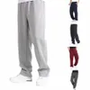 Mens Joggers Casual Pants Autumn Spring Sweatpants Solid Elastic Loose Trousers With Pockets Sportwear Male Tracksuit Bottoms P9or#