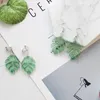 스터드 귀걸이 고품질 귀여운 새 앵무새 잎 잎 별 기하학적 형태의 펜던트 아크릴 귀걸이 소녀 귀 주얼리 선물