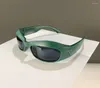 Occhiali da sole Kammpt in Y2K Fashion Steampunk Hiphop Trendy Shades for Men Design del marchio Uv400 Women Goggle Sun Glasses6340262