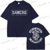 Men's T-Shirts Sons of Anarchy SAMCRO Print T-shirt Men Women Trend Hip Hop Rock Oversized Short Slve T Summer Cotton T Shirts Clothes Tops T240325