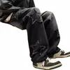 2024 Nouveau Fi Stars Serviette Broderie Marron Hommes Jeans Pantalon Y2K Vêtements Droit Hip Hop Cott Pantalon Pantal Homme D19r #