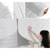 Papéis de parede adesivos de parede adesivos autoadesivos 3D Painéis Diy Bedroom decoração de PVC para padrão de espuma em casa Padrão à prova d'água 70cmx1m