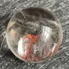 Dekorativa figurer 298G Natural Stone Clear Quartz Crystal Ball Rainbow Sphere Polished Rock Reiki Healing L169