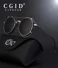 CGID 2018 Fashion Men polariserade solglasögon runt Steampunk borttagbart klipp på Shades Brand Designer Sun Glass Vintage Metal E76 Y195728448