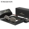 Kingseven Fashion Oval Sunglasses for Men نساء استقطاب UV400 Retro Sploy Frame نظارات Antiglare القيادة التبعي eyewear 240322