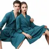 waffle Robe Bath Accappatoio Autunno Coppia con scollo a V Dry Soft Casual New Green Rapidamente Sleepwear Abito Pigiama Primavera Lg g8h8 #