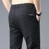 Été nouveaux pantalons pour hommes 2024 Stretch Slim Fit pantalon poche zippée noir gris mince confortable pantalons décontractés vêtements pour hommes b1WA #