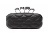 Skull Ring Woman Evening Bag Vintage Plaid Clutch Ladies Messenger Bags Mini Black Luxury Party Clutches Purse2279141