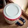 Kubki 1PC w stylu duszpasterska ręcznie malowana kubek do picia 700 ml ceramiczne mleko z kubka