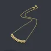 2023 Brand Luxury Crystal Gear Pendant Necklace for Womens New Love Bullet Full Diamond Necklace 18k Gold Designer Necklace