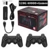 Jogadores de jogos portáteis X2 Plus 128G 40000 Gaming GD10 Pro 4K Gaming Stick 3D HD Retro Video Game Console Controlador sem fio TV 50 Simulador para 1/N64/DC Q240326